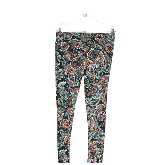 Lularoe Green Paisley Leggings (TALL & CURVY) - Picture 2 of 4